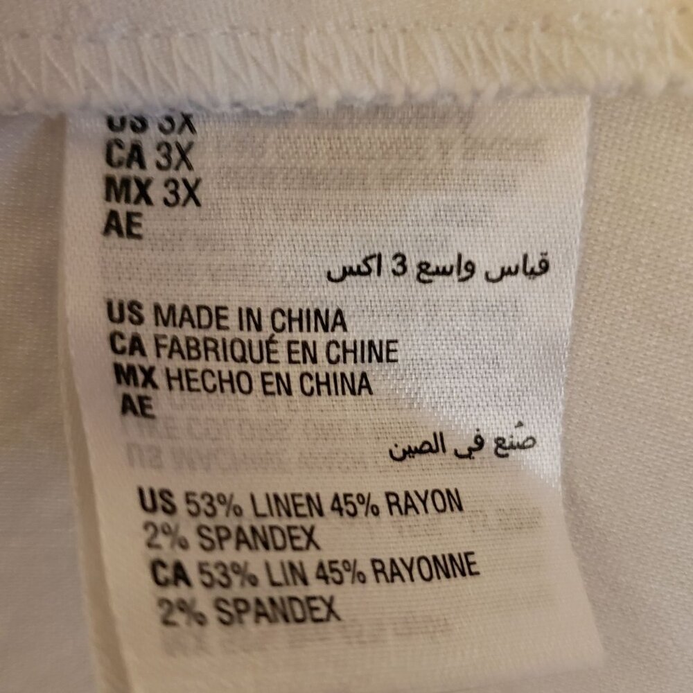 INC White Halter Neck Linen Blend A-Line Maxi Dress Pockets 3X NWT MSRP $129 - Picture 10 of 11